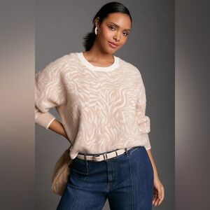 Anthropologie Pilcro Animal Eyelash Sweater size Large NWT